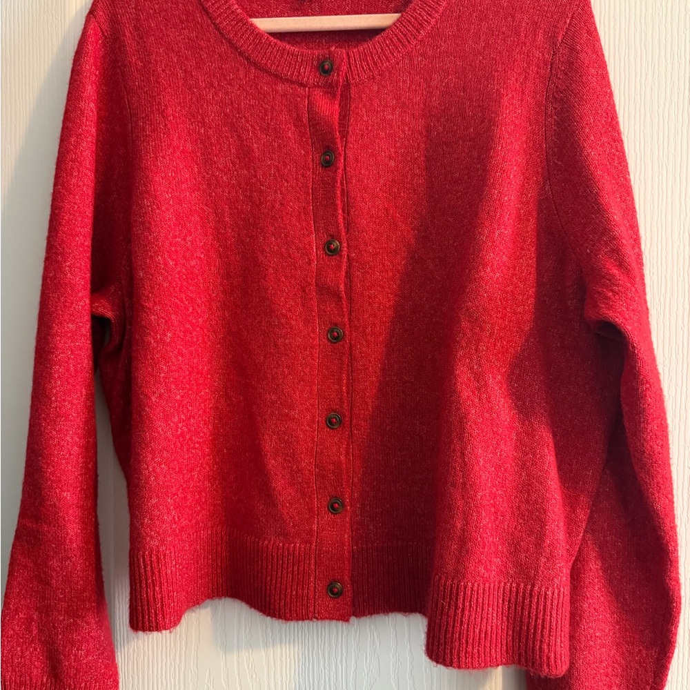Red Button-Front Women's Sweater torrid